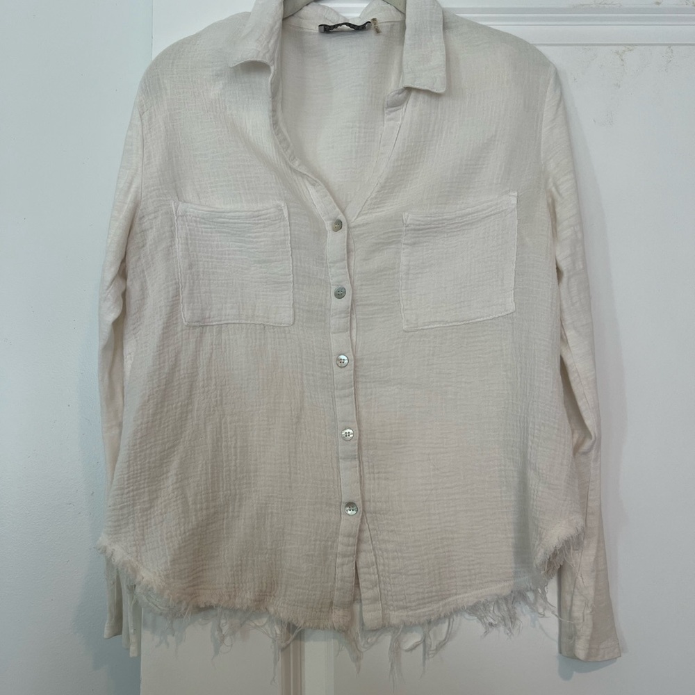 Dress Forum White Textured Shirt